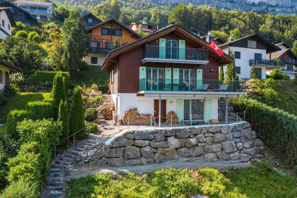 Exklusives Chalet Mit Traumhafter See- Und Bergsicht ゼーリスベルク エクステリア 写真